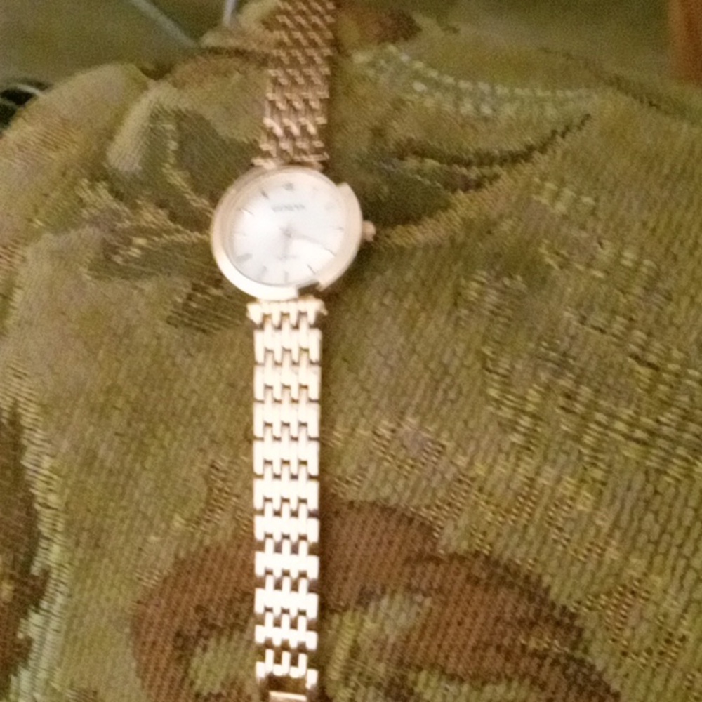 Geneva diamond rose gold ladys watch